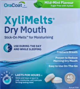  XyliMelts for Dry Mouth, Mint-Free, 80-Count Box : Health &  Household